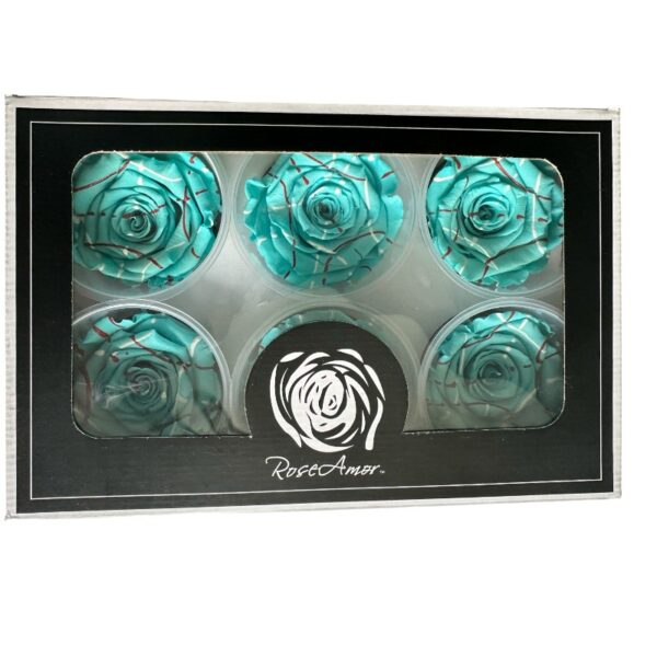 Preserved roses satin blue - Image 4