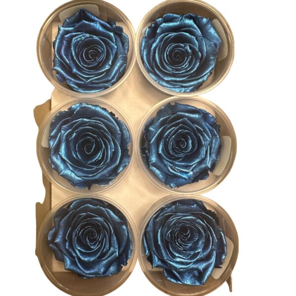 Preserved roses metallic blue - Image 2