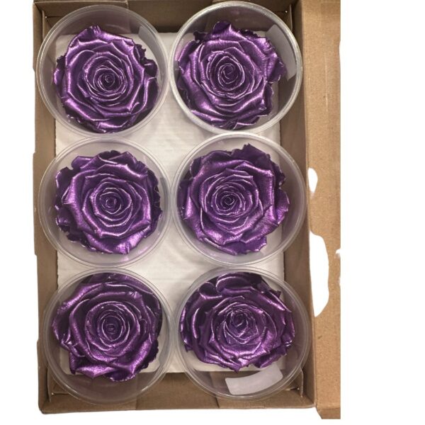 Preserved roses metallic lavender - Image 3