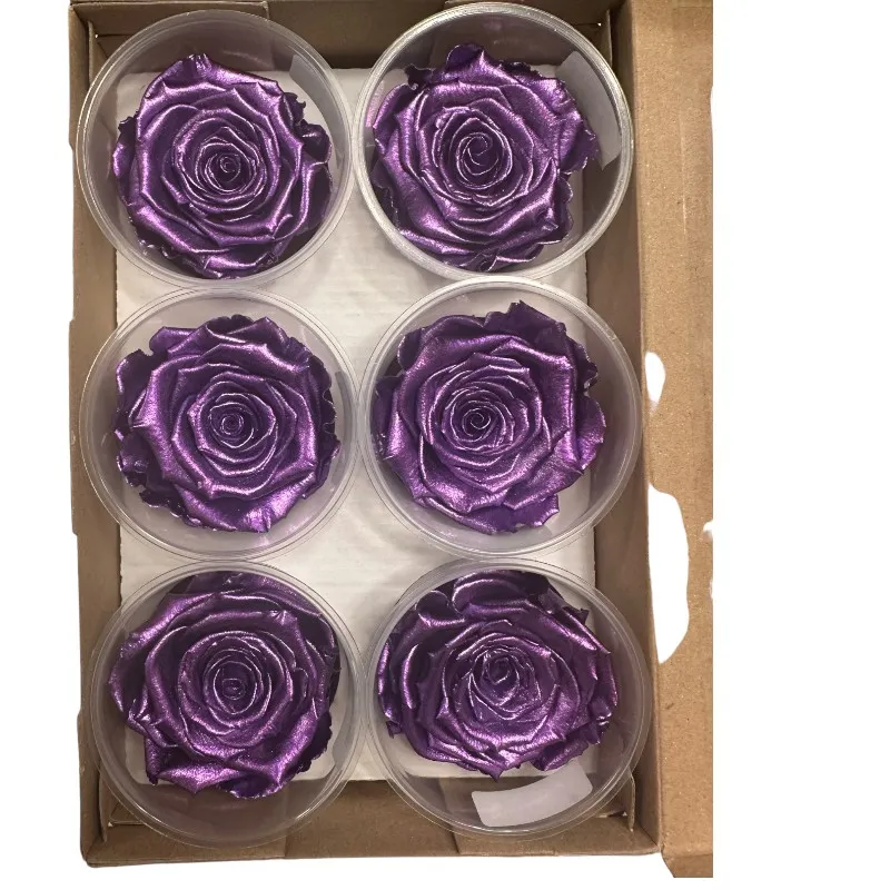 Preserved roses metallic lavender - Image 3