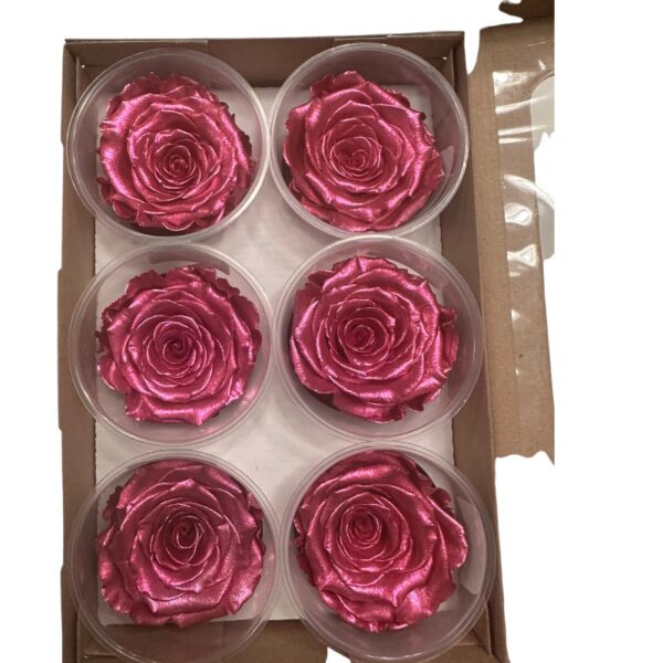 Preserved roses metallic pink - Image 2