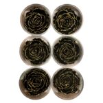 Preserved glitter roses black/gold - Image 3